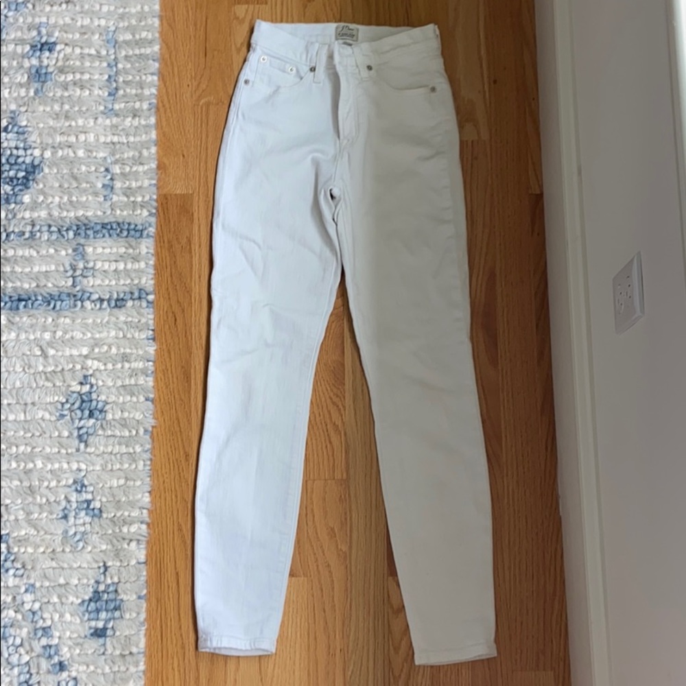 J Crew toothpick white jeans